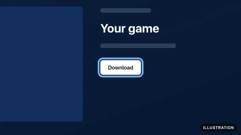 Illustration of the PS5 confirmation after redeeming a code, with the Download button ringed